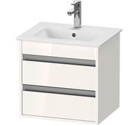 Duravit Ketho bâti-support lavabo suspendu, Compact, 500x480x412 mm, 2 tiroirs, pour ME by Starck 233653, KT644402222, Couleur: Décor blanc brillant