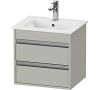 Duravit Ketho bâti-support lavabo suspendu, Compact, 500x480x412 mm, 2 tiroirs, pour ME by Starck 233653, KT644400707, Couleur: Décor gris béton mat