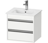 Duravit Ketho bâti-support lavabo suspendu, Compact, 500x480x412 mm, 2 tiroirs, pour ME by Starck 233653, KT644401818, Couleur: Décor blanc mat