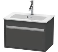 Duravit Ketho bâti-support lavabo suspendu, Compact, 600x410x385 mm, 1 tiroir, pour ME by Starck 234263, KT642204949, Couleur: Décor graphite mat