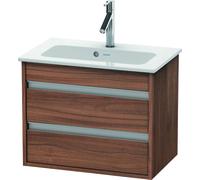 Duravit Ketho bâti-support lavabo suspendu, Compact, 600x480x385 mm, 2 tiroirs, pour ME by Starck 234263, KT645207979, Couleur: Décor noyer naturel