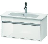 Duravit Ketho bâti-support lavabo suspendu, Compact, 800x410x385 mm, 1 tiroir, pour ME by Starck 234283, KT642302222, Couleur: Décor blanc brillant