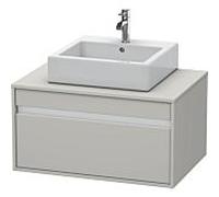 Duravit Ketho KT669400707 80 x 55 cm, gris béton mat, pour Aufsatzbecken milieu, 2000 , suspendu