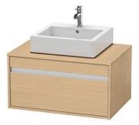 Duravit Ketho KT669403030 80 x 55 cm, chêne naturel, pour Aufsatzbecken milieu, 2000 , suspendu
