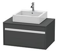 Duravit Ketho Meuble sous-lavabo suspendu 6694, 1 tiroir, 800mm, pour 1 lavabo suspendu, centré, KT669404949, Couleur: Décor graphite mat