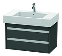 Duravit Ketho bâti-support lavabo suspendu, 800x480x455 mm, 2 tiroirs, pour lavabos Vero 032985, KT664004949, Couleur: Décor graphite mat