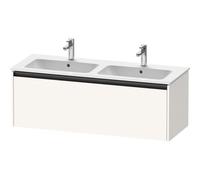 Duravit ketho meuble à 2 vasques avec 1 tiroir pour double vasque 128x48x44cm avec poignée blanc anthracite super mat k25066084840000