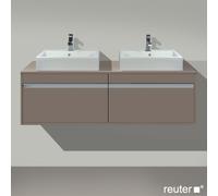 Duravit Meuble sous-vasque Ketho KT6697B4343 140x55x42,6 cm découpes côtés basalte mat