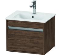 Duravit Ketho meuble sous-lavabo mural Compact 6404, 1 tiroir, 500mm, pour ME by Starck 233653, KT640402121, Couleur: Noyer Foncé Foncé