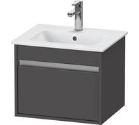 Duravit Ketho meuble sous-lavabo mural Compact 6404, 1 tiroir, 500mm, pour ME by Starck 233653, KT640404949, Couleur: Décor graphite mat