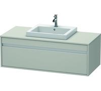 Duravit Vasque Ketho KT679600707 120 x 55 cm gris béton mat, encastrement central, suspendue