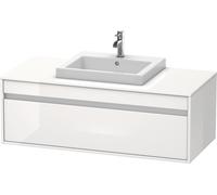 Ketho Duravit vasque KT679602222 120 x 55 cm, blanc brillant, pour lavabo encastré au centre, 2000 , suspendu