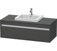 Ketho Duravit vasque KT679604949 120 x 55 cm, graphite mat, pour vasque à encastrer au centre, 2000 , suspendu