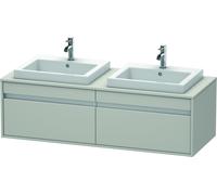 Duravit Vasque à encastrer Ketho KT6797B0707 140×55×42,6 cm, 2 coulissants, gris béton mat