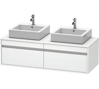 Duravit meuble sous-vasque Ketho KT6697B1818 140x55x42,6 pour vasque découpes 2 côtés blanc mat