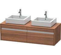 Duravit Meuble sous-vasque Ketho KT6697B7979 140x55x42,6 vasque à poser découpe deux côtés noyer