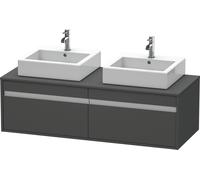 Duravit meuble sous-vasque Ketho Aufsatzbecken, découpe des deux côtés, graphite mat