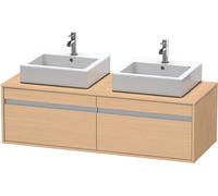 Duravit Meuble sous-vasque Ketho KT6697B3030 140x55x42,6cm, 2 tiroirs, chêne naturel