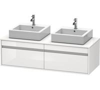 Duravit Ketho meuble sous-vasque KT6697B2222 140x55x42,6cm, pour Aufsatzbecken , découpe des deux côtés, blanc brillant