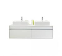 Duravit Ketho meuble sous-vasque KT6697B4343 140x55x42,6cm, pour Aufsatzbecken , découpe des deux côtés, basalte mat