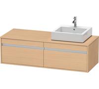 Duravit Ketho meuble sous-vasque KT6697R3030 140x55x42,6cm, pour Aufsatzbecken , découpe à droite, chêne naturel