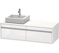 Duravit Meuble sous-vasque Ketho KT6697L2222 140x55x42,6 cm découpe gauche blanc brillant