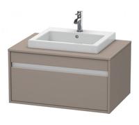 Duravit Ketho Meuble sous-lavabo sur console suspendu, 800x426x550 mm, 1 tiroir,pour lavabo à encastrer au centre, KT679404343, Couleur: Décor basalte mat