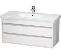Duravit Ketho meuble sous-lavabo suspendu, 1000x480x455 mm, 2 tiroirs, pour D-Code, KT664802222, Couleur: Décor blanc brillant