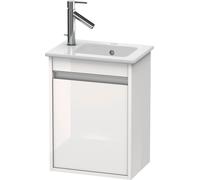Duravit Ketho meuble sous-lavabo suspendu, 400x550x285 mm, 1 porte, charnières à droite, pour ME by Starck 072343, KT6417R2222, Couleur: Décor blanc brillant