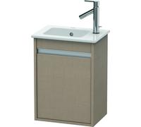 Duravit Ketho meuble sous-lavabo suspendu, 400x550x285 mm, 1 porte, charnières à droite, pour ME by Starck 072343, KT6417R7575, Couleur: Décor en lin