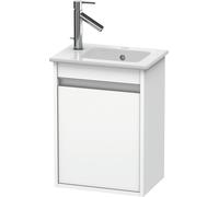 Duravit Ketho meuble sous-lavabo suspendu, 400x550x285 mm, 1 porte, charnières à droite, pour ME by Starck 072343, KT6417R1818, Couleur: Décor blanc mat