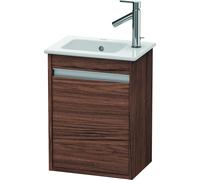 Duravit Ketho meuble sous-lavabo suspendu, 400x550x285 mm, 1 porte, charnières à droite, pour ME by Starck 072343, KT6417R2121, Couleur: Décor noyer foncé