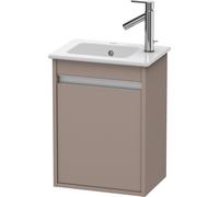 Duravit Ketho meuble sous-lavabo suspendu, 400x550x285 mm, 1 porte, charnières à gauche, pour ME by Starck 072343, KT6417L4343, Couleur: Décor basalte mat