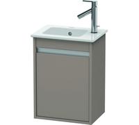 Duravit Ketho Meuble sous-lavabo suspendu 6417L, 1 porte, pivotante à gauche, 400mm, pour ME par Starck 072343, KT6417L4343, Couleur: Décor basalte mat