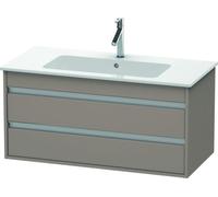 Duravit Ketho Meuble sous-lavabo suspendu 6430, 2 tiroirs, avec découpe pour siphon et tablier, 1000mm, pour ME par Starck 233610, KT643004343, Couleur: Décor basalte mat