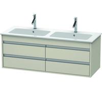 Duravit Ketho Meuble sous-lavabo suspendu 6433, 4 tiroirs, avec découpe pour siphon et tablier, 1270mm, pour ME par Starck 233613, KT643309191, Couleur: Taupe mat