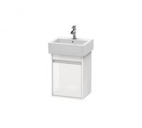Duravit Ketho Meuble sous-lavabo suspendu 6630, 1 porte en bois, à charnières à droite, 400mm, pour Vero, KT6630R2222, Couleur: Décor blanc brillant