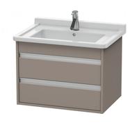 Duravit Ketho Meuble sous-lavabo suspendu 6643, 2 tiroirs, 650mm, pour Starck 3, KT664304343, Couleur: Décor basalte mat