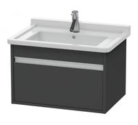 Duravit Ketho Meuble sous-lavabo suspendu 6663, 1 tiroir, 650mm, pour Starck 3, KT666304949, Couleur: Décor graphite mat