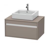 Duravit Ketho Meuble sous-lavabo suspendu 6694, 1 tiroir, 800mm, pour 1 lavabo suspendu, centré, KT669404343, Couleur: Décor basalte mat