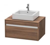 Duravit Ketho Meuble sous-lavabo suspendu 6694, 1 tiroir, 800mm, pour 1 lavabo suspendu, centré, KT669407979, Couleur: Décor noyer naturel