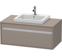 Duravit Ketho Meuble sous-lavabo suspendu 6795, 1 tiroir, 1000mm, pour 1 lavabo encastré, central, KT679504343, Couleur: Décor basalte mat