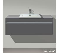 Ketho Duravit vasque KT679604949 120 x 55 cm, graphite mat, pour vasque à encastrer au centre, 2000 , suspendu