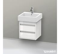 Duravit Meuble sous-vasque Ketho 6635 suspendu 2 tiroirs 450mm pour Vero KT663502222 blanc brillant