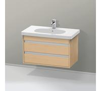 Duravit Ketho bâti-support lavabo suspendu, 800x480x455 mm, 2 tiroirs, pour D-Code, KT664703030, Couleur: Décor chêne naturel