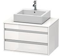 Duravit Meuble sous-vasque Ketho KT665402222 80 x 42,6 x 55 cm, 2 tiroirs, blanc brillant