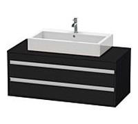 Duravit Ketho meuble sous-vasque KT665601616 120 x 42,6 x 55 cm, Eiche schwarz , pour Vasques à poser milieu, 2 tiroirs