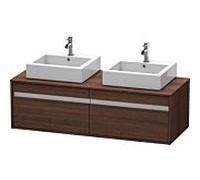 Duravit Ketho meuble sous-vasque KT6697B5353 140x55x42,6cm, pour Aufsatzbecken , découpe des deux côtés, marron foncé