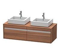 Duravit Meuble sous-vasque Ketho KT6697B7979 140x55x42,6 vasque à poser découpe deux côtés noyer