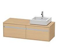 Duravit Meuble sous-vasque Ketho KT6697R3030 140x55x42,6 cm pour vasque découpe droite chêne naturel